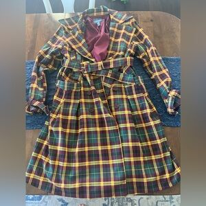 ModCloth plaid trench coat